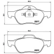 Jeu de 4 plaquettes de frein avant BREMBO P 68 029 - Visuel 2