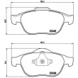 Jeu de 4 plaquettes de frein avant BREMBO P 68 032 - Visuel 2