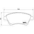 Jeu de 4 plaquettes de frein avant BREMBO P 68 034 - Visuel 2
