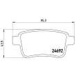 Jeu de 4 plaquettes de frein arrière BREMBO P 68 043 - Visuel 2