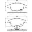 Jeu de 4 plaquettes de frein avant BREMBO P 68 047 - Visuel 2