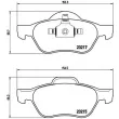 Jeu de 4 plaquettes de frein avant BREMBO P 68 048X - Visuel 2