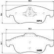 Jeu de 4 plaquettes de frein avant BREMBO P 68 050X - Visuel 2