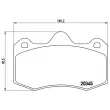 Jeu de 4 plaquettes de frein avant BREMBO P 68 051 - Visuel 2