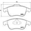 Jeu de 4 plaquettes de frein avant BREMBO P 68 052 - Visuel 2