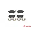 Jeu de 4 plaquettes de frein arrière BREMBO P 68 054 - Visuel 1