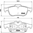 Jeu de 4 plaquettes de frein arrière BREMBO P 68 057 - Visuel 2