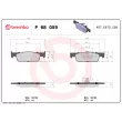 Jeu de 4 plaquettes de frein avant BREMBO P 68 059X - Visuel 2