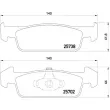 Jeu de 4 plaquettes de frein avant BREMBO P 68 060 - Visuel 2