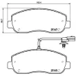 Jeu de 4 plaquettes de frein avant BREMBO P 68 062 - Visuel 2