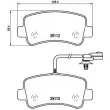 Jeu de 4 plaquettes de frein arrière BREMBO P 68 063 - Visuel 2