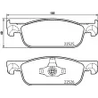 Jeu de 4 plaquettes de frein avant BREMBO P 68 065X - Visuel 2