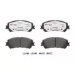 Jeu de 4 plaquettes de frein avant BREMBO P 68 067X - Visuel 1