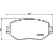 Jeu de 4 plaquettes de frein avant BREMBO P 68 068X - Visuel 2