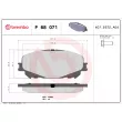 Jeu de 4 plaquettes de frein avant BREMBO P 68 071X - Visuel 2