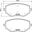 Jeu de 4 plaquettes de frein avant BREMBO P 68 073 - Visuel 2