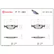Jeu de 4 plaquettes de frein arrière BREMBO P 71 003 - Visuel 2