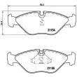Jeu de 4 plaquettes de frein avant BREMBO P 71 005 - Visuel 2