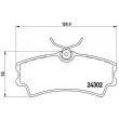 Jeu de 4 plaquettes de frein avant BREMBO P 72 001 - Visuel 2