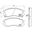 Jeu de 4 plaquettes de frein avant BREMBO P 78 004 - Visuel 2