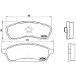 Jeu de 4 plaquettes de frein avant BREMBO P 78 008 - Visuel 2
