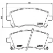 Jeu de 4 plaquettes de frein avant BREMBO P 78 010X - Visuel 2