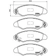 Jeu de 4 plaquettes de frein avant BREMBO P 78 012 - Visuel 2