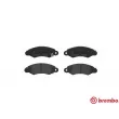 Jeu de 4 plaquettes de frein avant BREMBO P 78 012 - Visuel 1