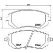 Jeu de 4 plaquettes de frein avant BREMBO P 78 013X - Visuel 2