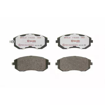Jeu de 4 plaquettes de frein avant BREMBO P 78 013X