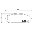 Jeu de 4 plaquettes de frein arrière BREMBO P 78 014 - Visuel 2