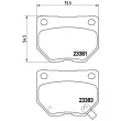 Jeu de 4 plaquettes de frein arrière BREMBO P 78 016 - Visuel 2