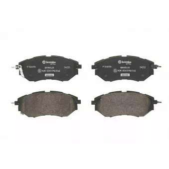 Jeu de 4 plaquettes de frein avant BREMBO P 78 017X