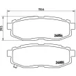 Jeu de 4 plaquettes de frein arrière BREMBO P 78 018 - Visuel 2