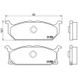 Jeu de 4 plaquettes de frein avant BREMBO P 79 003 - Visuel 2