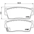 Jeu de 4 plaquettes de frein avant BREMBO P 79 006 - Visuel 2