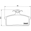 Jeu de 4 plaquettes de frein avant BREMBO P 79 007 - Visuel 2