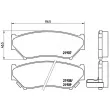Jeu de 4 plaquettes de frein avant BREMBO P 79 008 - Visuel 2