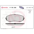 Jeu de 4 plaquettes de frein avant BREMBO P 79 018 - Visuel 2