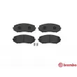 Jeu de 4 plaquettes de frein avant BREMBO P 79 018 - Visuel 1