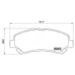 Jeu de 4 plaquettes de frein avant BREMBO P 79 028 - Visuel 2