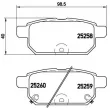 Jeu de 4 plaquettes de frein arrière BREMBO P 79 029 - Visuel 2