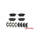 Jeu de 4 plaquettes de frein arrière BREMBO P 79 029 - Visuel 1
