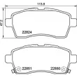Jeu de 4 plaquettes de frein avant BREMBO P 79 037 - Visuel 2