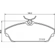 Jeu de 4 plaquettes de frein avant BREMBO P 82 003 - Visuel 2
