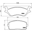 Jeu de 4 plaquettes de frein avant BREMBO P 83 004 - Visuel 2