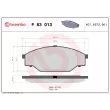 Jeu de 4 plaquettes de frein avant BREMBO P 83 013 - Visuel 2