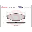 Jeu de 4 plaquettes de frein avant BREMBO P 83 023 - Visuel 2