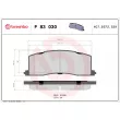 Jeu de 4 plaquettes de frein arrière BREMBO P 83 030 - Visuel 2