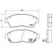 Jeu de 4 plaquettes de frein avant BREMBO P 83 034 - Visuel 2